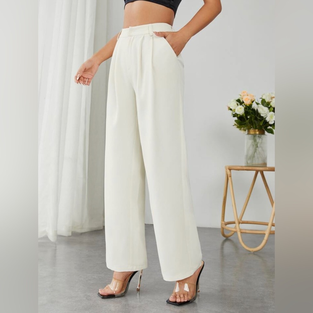 NWT White Venti6 Slacks With Flare Bottoms